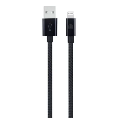 Dviced Cable USB-A to Lightning Nylon Textile 1,25m - Black